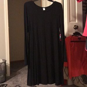 Old Navy long sleeve black dress